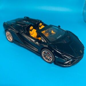 Lamborghini Sian Black Convertible Die Cast Friction Battery Vehicle